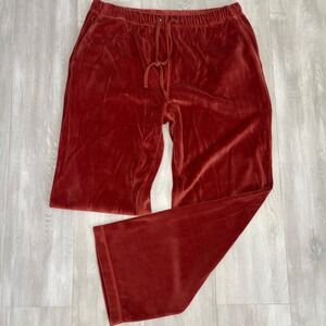 Daniel Buchler New York Rust Orange Velour Lounge Pajama Pants Mens XL